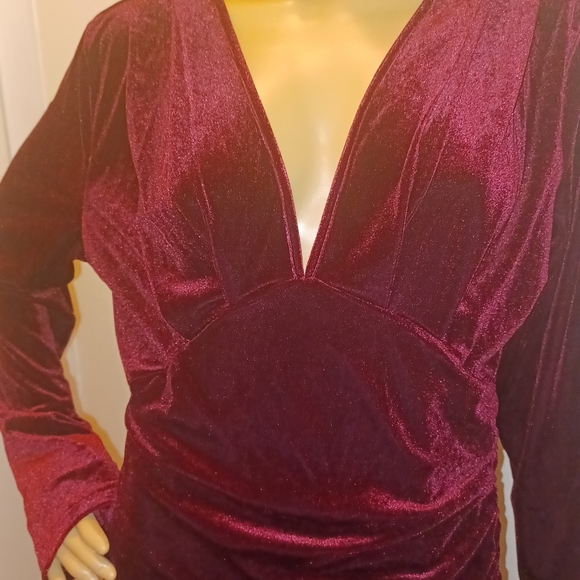 Long Sleeve Velvet Dress - Picture 6 of 6